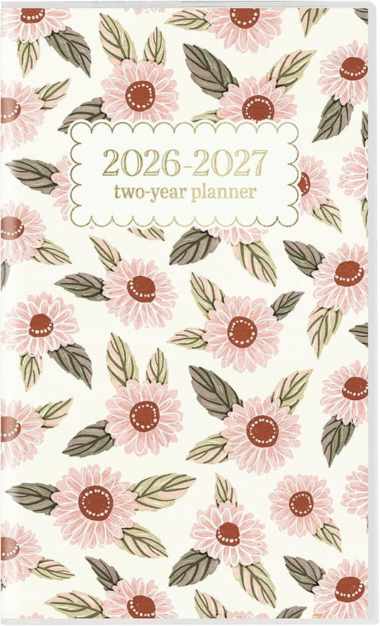 Graphique 2 Year Pocket Planner | 29 Month Organizer, Aug. 2025 – Dec. 2027 | Monthly Calendar & Notes Spreads | Marked Holidays | Floral | 3.75” x 6"
