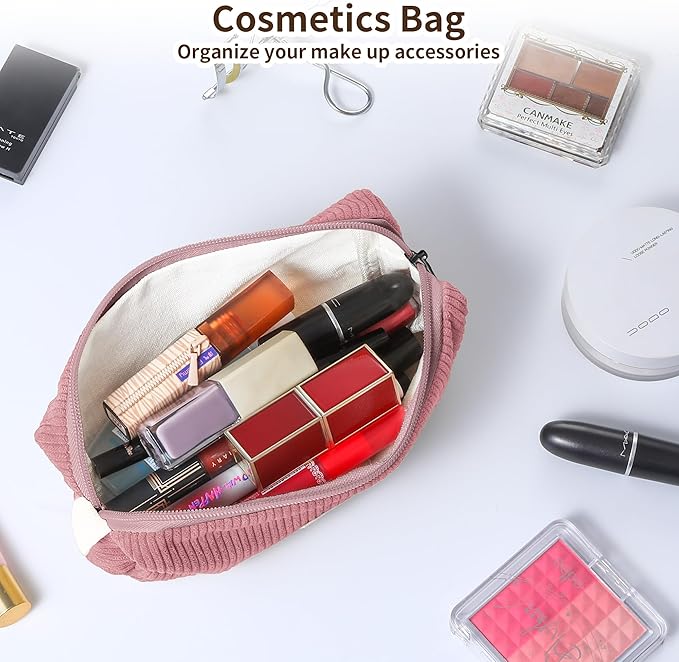 Pencil Bag Pen Case, Soft Corduroy Small Pencil Pouch Organizer with Zipper, Cute Pencil Case Pouch Stationery for Girls and Boys – Purple