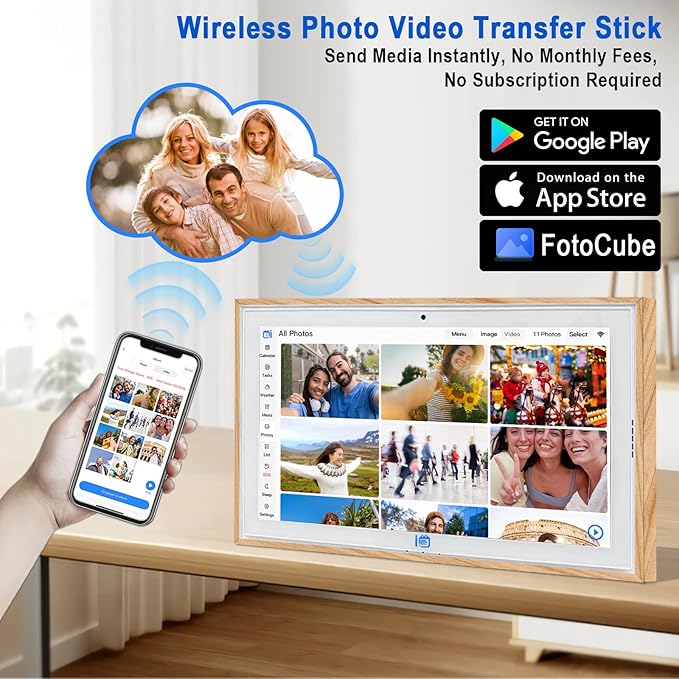 15.6 Inch Smart Digital Calendar – Family Wall Planner & Chore Chart, Wall Mounted Electronic Calendar with 1920x1080 IPS Full HD Touch Screen, Great for Organizing Your 2026 Calendar and Home Schedules