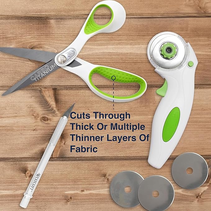 Westcott 8-Inch CarboTitanium Heavy Duty Straight Fabric Scissors - Ideal for Fabric, Sewing, and Craft Projects