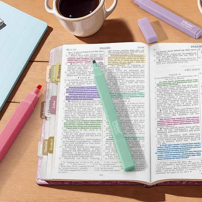 Vitoler Highlighters Assorted Colors,8 Pack,Soft Chisel Tip,Cute Highlighters Set for Aesthetic School Office Supplies,Book Markers