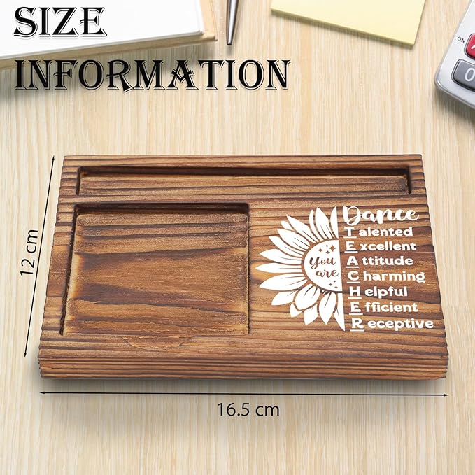 Dance Teacher Sticky Note Holder, Thank You Appreciation Gifts for Dance Teacher, Teacher’s Day Retirement Grad Gifts Desk Organizer TZP108