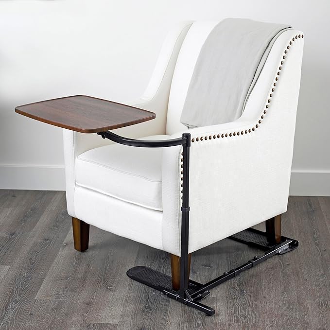 Stander Wonder Tray, Adjustable Swivel Table, Large Laptop Stand, Couch Desk, Side Tables & Gaming Bench, TV-Trays for Eating on Couches, Chairs, Recliners, Walnut