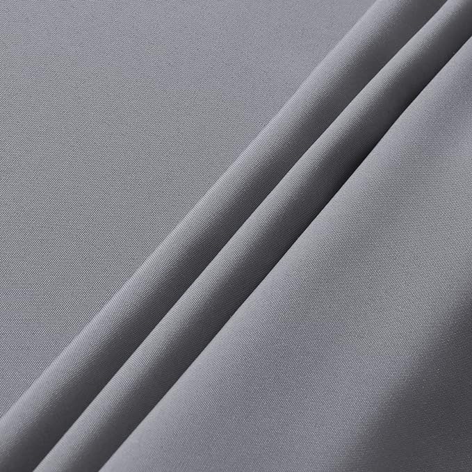 sancua Square Tablecloth - 60 x 60 Inch - Water Resistant Spill Proof Washable Polyester Table Cloth, Decorative Fabric Table Cover for Dining Tables, Buffet Parties and Camping, Light Grey