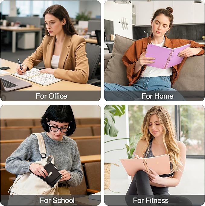 2026 Planner, Weekly and Monthly, A5 Size (5.7" x 8.3"), Jan 2026 - Dec 2026, Calendar, To-do List, Agenda, 12-Month Tabs, Hardcover, 100 GSM Thick Paper, Spiral-bound (Pink)