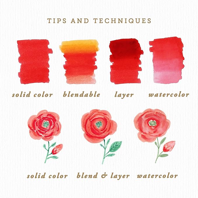 Primrosia Flora and Fauna 60 Dual Tip Markers for Bullet Journal Pens Coloring and Drawing