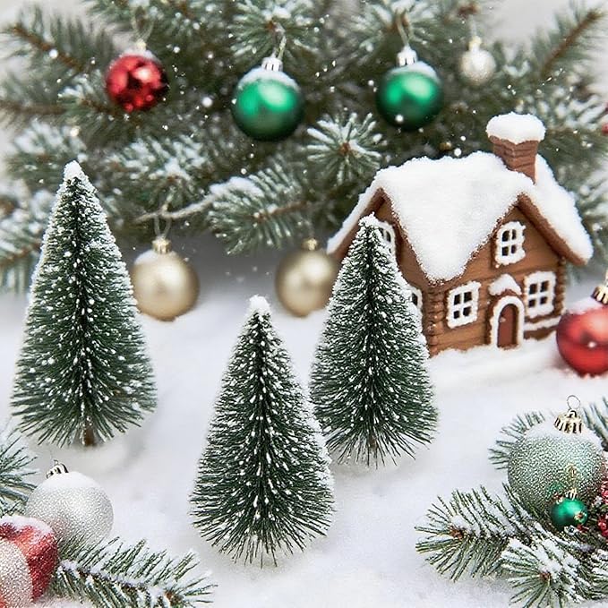 Mini Christmas Trees 12 Pcs Artificial Christmas Tree Christmas Decorations for Christmas Decor Home Table Craft Christmas Party