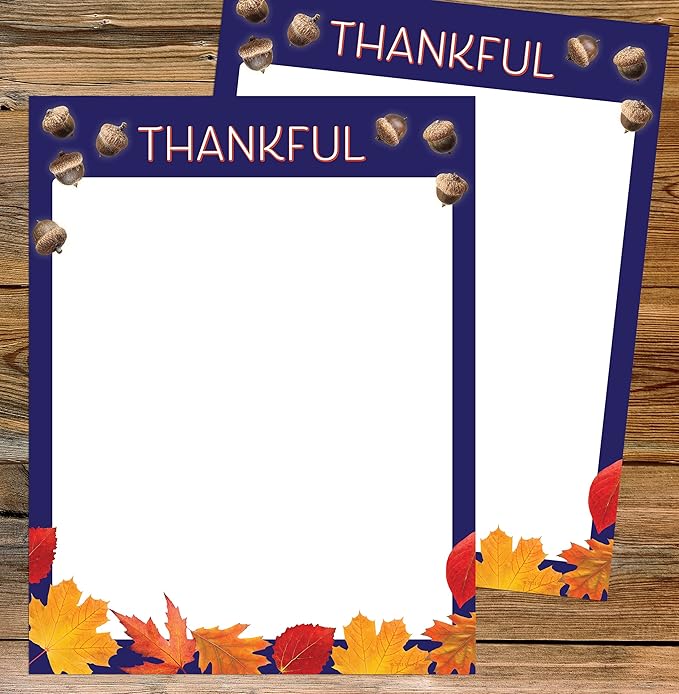 Great Papers! Thankful Holiday Stationery Letterhead, 8.5" x 11", 50 count (2021119)