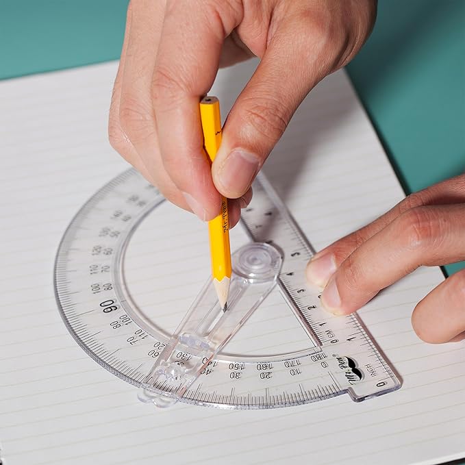 Mr. Pen- Geometry Set, 15 pcs, Light Blue, 6 Inch Swing Arm Protractor, Divider, Set Squares, Ruler, Compasses and Protractor