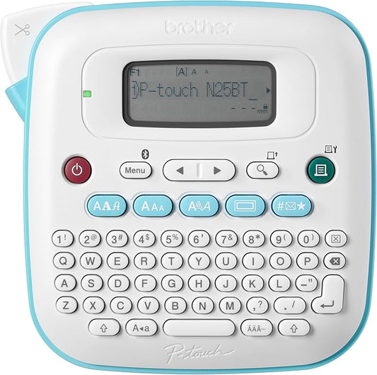Brother P-Touch PT-N25BTV3 Personal Connected Label Maker, Bluetooth, Design&Print2 app, Portable, Handheld, 3 Sample Label Tapes Included, Prints with P-Touch Btag½â€ (12mm) Wide Tapes