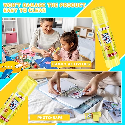 100 Pcs White Glue Stick Washable Glue Stick for Crafts Home School Classroom Students Teachers Employees Scrapbooking Crafting Supplies, 0.32 Ounce