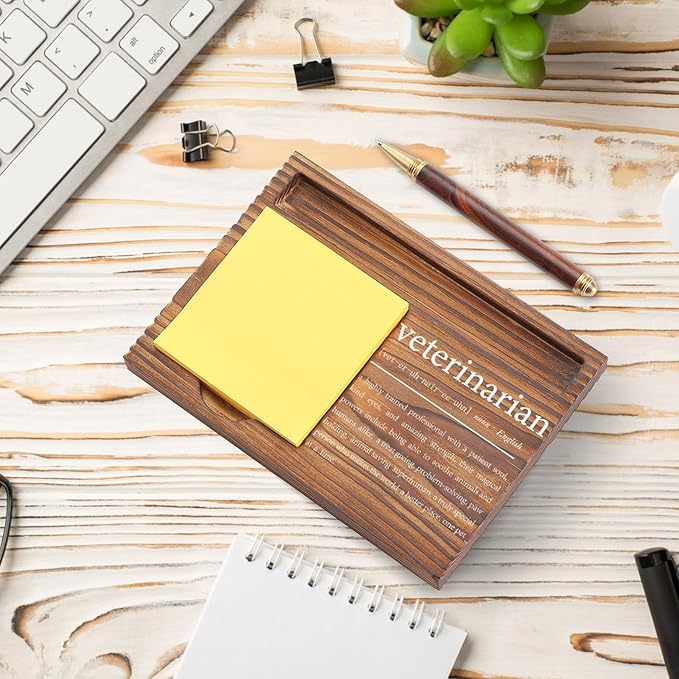 Veterinarian Appreciation Gifts for Vet Sticky Note Holder, Thank You Gift Veterinary Graduation Week Gifts Self-Stick Note Pad Holders for Animal Doctor TZP72