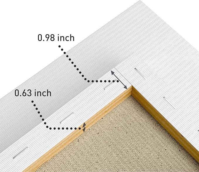 GOTIDEAL Stretched Canvases for Painting, 6x6" Inch Set of 7, Primed White - 100% Cotton Blank Art Square Canvas Boards for Painting for Acrylic Pouring, Oil Paint Dry & Wet Art Media