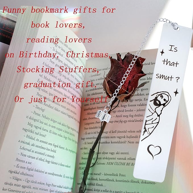 is That Smutt Bookmark Funny Reading Gifts for Women Novelty Gag Gift for Female Friend Bookish Nerd Booklover Adult Friends Book Club Christmas Gifts for Men Stocking Stuffers for Her