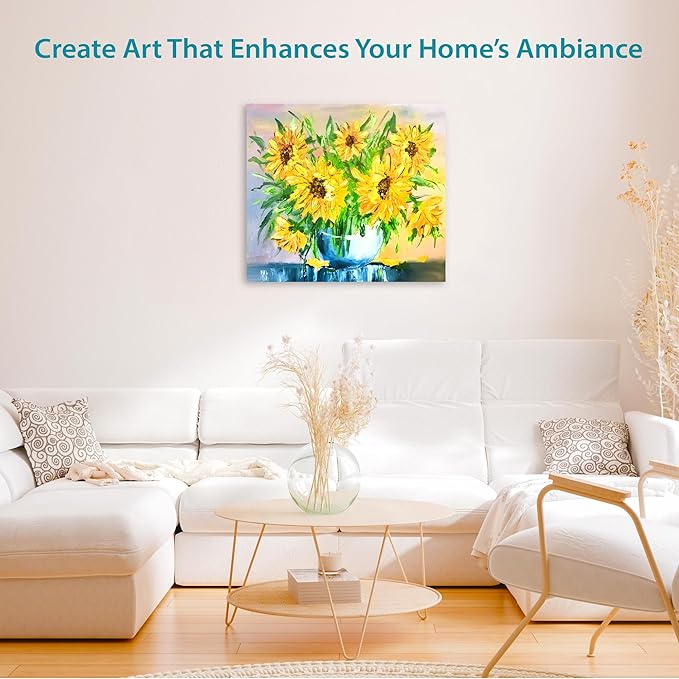 KEFF Canvas Boards for Painting - 12x12 6-Pack Bulk Canvas Panels, 100% Cotton Triple Primed Large Canvases for Art Painting Supplies, Acrylic, Oil, Watercolor & Tempera