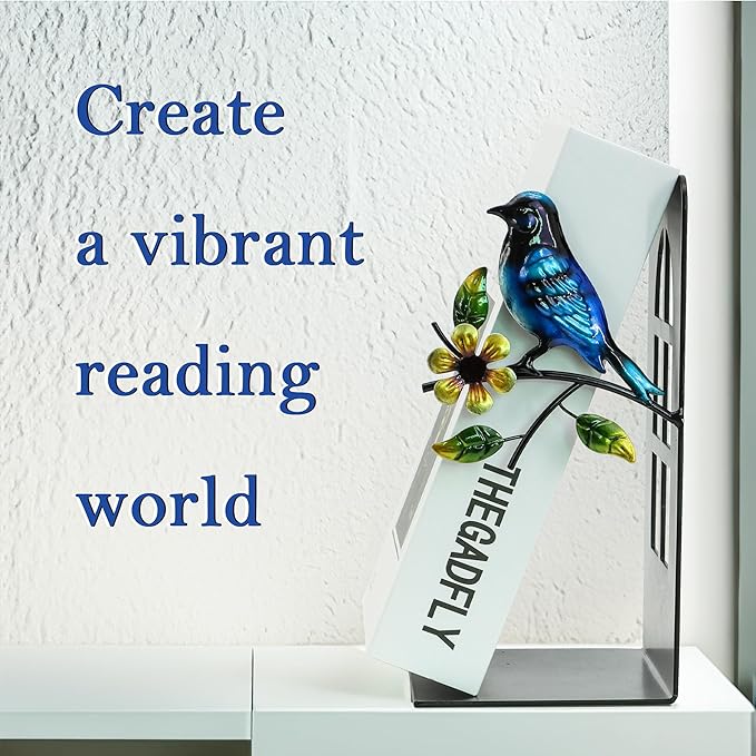 Metal Bookends, Decorative Book Ends for Shelves, Christmas Decor Nonskid Book Holder for Video Games/CD/DVD, Book Stopper, Black Christmas Decorations Gift