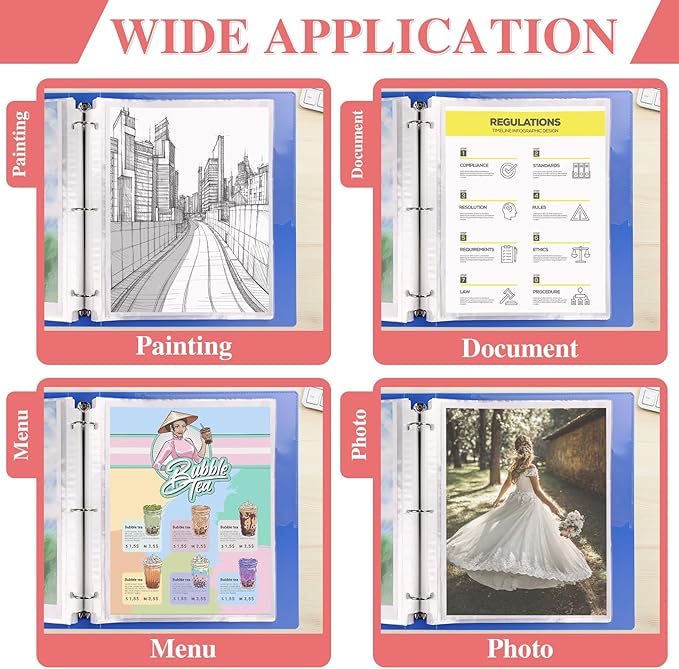 600 Pack Sheet Protectors 8.5 x 11 inch Clear Page Protectors for 3 Ring Binder, Plastic Sleeves for Papers, Document