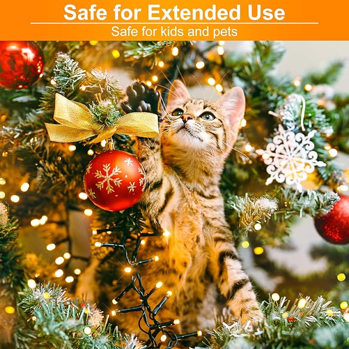 100FT 300 LED Christmas Lights Outdoor, Warm White Christmas Tree Lights with 8 Modes Waterproof, Connectable Green Wire String Lights Indoor for Patio Garden Xmas Party Decorations