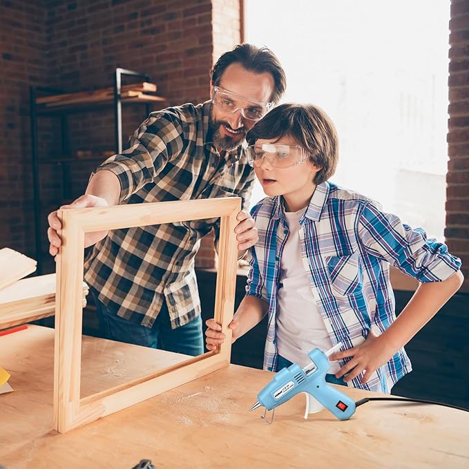 ROMECH 20W Mini Hot Glue Gun with 30 Glue Sticks Set, Fast Preheating Hot Glue Gun Kit Heavy Duty Gluegun for Craft, DIY, Repairs (Cyan)