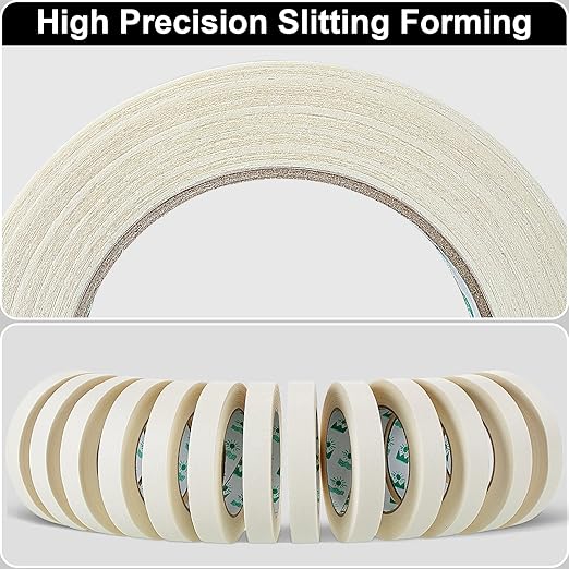 Leelosp 25 Rolls Masking Tape Bulk General Purpose Masking Tape Paint Craft Painter Artist Multi Use School Classroom Supplies, 0.75 Inch x 55 Yards, 1375 Yards Total (Beige)