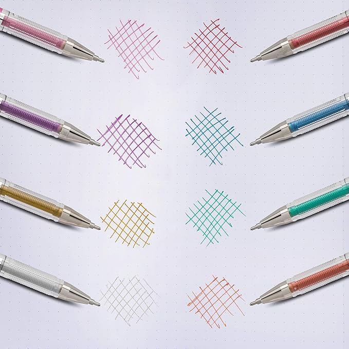 Pentel Arts Slicci Metallic 0.8 mm Needle Tip Gel Pen, Metallic Green Ink, 1 Pack (BG208BPMD)