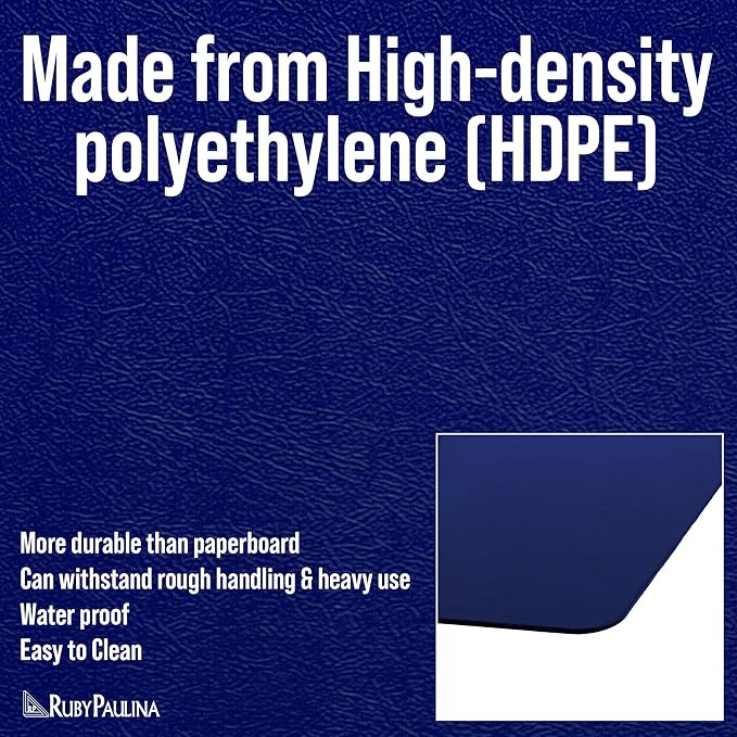 11x17 Report Cover Pressboard Binder Poly Panels Includes Fold-Over Metal Fasteners Blue Package of 6