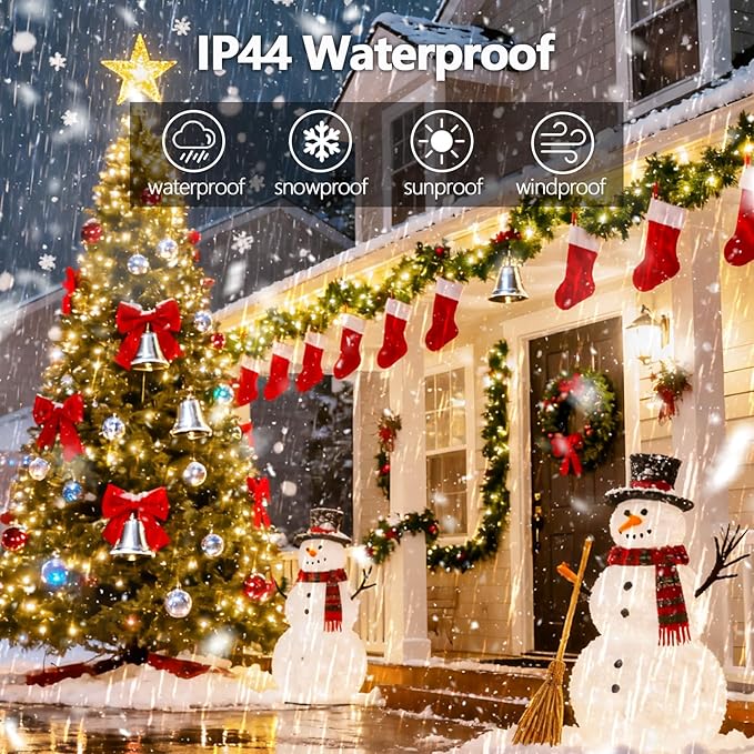 2025 New Voice Control 88ft 240LED Smart Christmas String Lights Outdoor/Indoor | String Lights with Remote, 12Modes, 7Voice Commands & Timers, Christmas Twinkle Light for Xmas Tree Decor (Warm White)