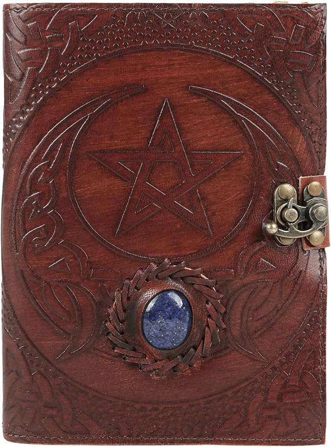 Vintage Leather Journal Handmade Buffalo Non-Refillable Deckle Edge Paper – Leather Bound Journal for Women Men Vintage C-Lock Closure Ideal for Writing & Travel for Artists