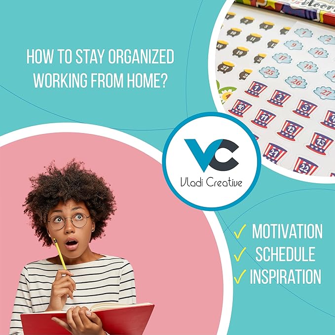 [Expanded] Vladi Creative Aesthetic Monthly Planner Stickers – 1397 pcs / 23 Sheets – Seasonal, Holiday, Productivity & Decorative Stickers for Women – Perfect for Calendars, Journals, & Scrapbooking