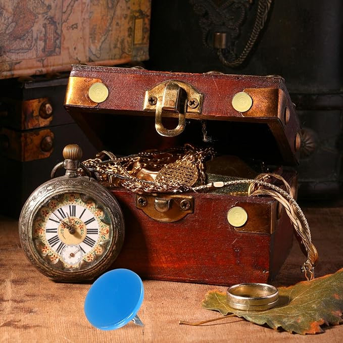 uxcell 60Pcs Upholstery Tacks, 11mmx10mm Flat Head Thumb Tack Decorative Furniture Nails Push Pins for Furniture Sofa Headboards, Blue