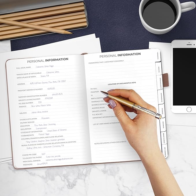 Clever Fox End of Life Planner – Final Arrangements Organizer for Beneficiary, Will Preparation, Last Wishes & Funeral Planning, A5 (Dark Terracotta)