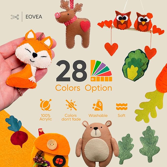 EOVEA | Acrylic Felt Fabric by The Yard - Non-Stiff, Soft Material - 72" Wide - 1.6mm Thick Felt Sheets for DIY Crafts, Sewing, Upholstery, Cushion, Padding(Antique Gold,1 Yard)