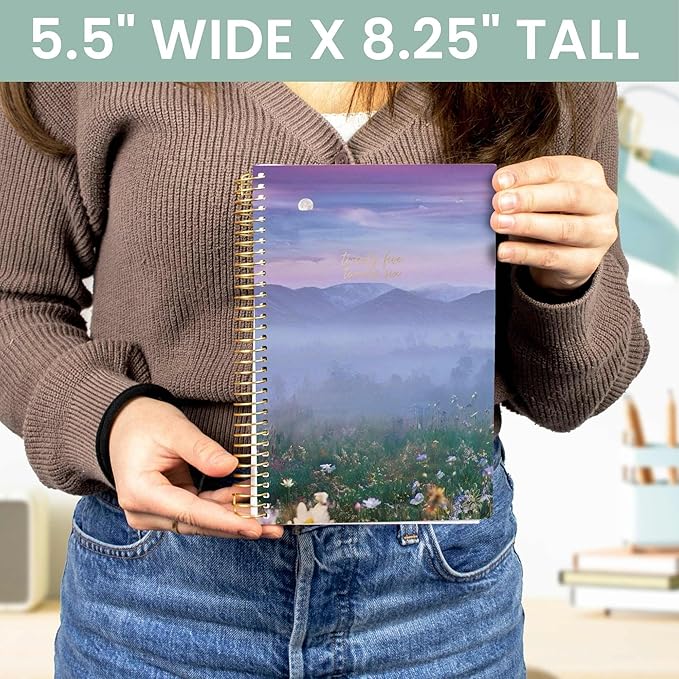 bloom daily planners 2025-2026 Academic Year Daily Planner (July 2025 - July 2026) - A5 Weekly & Monthly Calendar Agenda Organizer Book with Stickers - 5.5" x 8.25" - Mystical Mountains