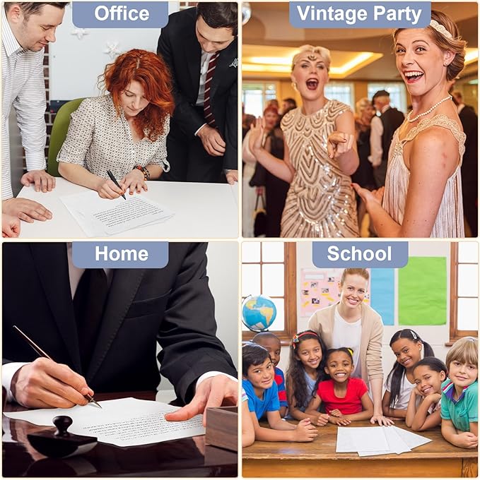 Epakh 150 Pcs Old Age Parchment Paper 8.5 x 11 Inch Standard Letter Vintage Colored Old Parchment Semblance Double Side Printing Paper (Blue)