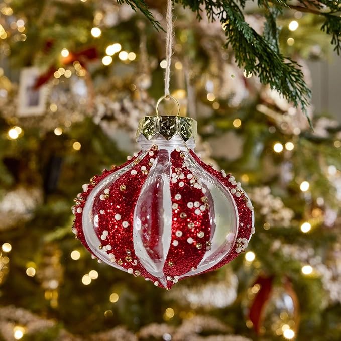 12 PCS Christmas Ball Ornaments, 80mm/3.15 inches Christmas Tree Decorations, Large Shatterproof Luxury Xmas Ornaments for Christma Tree, Home Decor, Wedding, Party (Red)