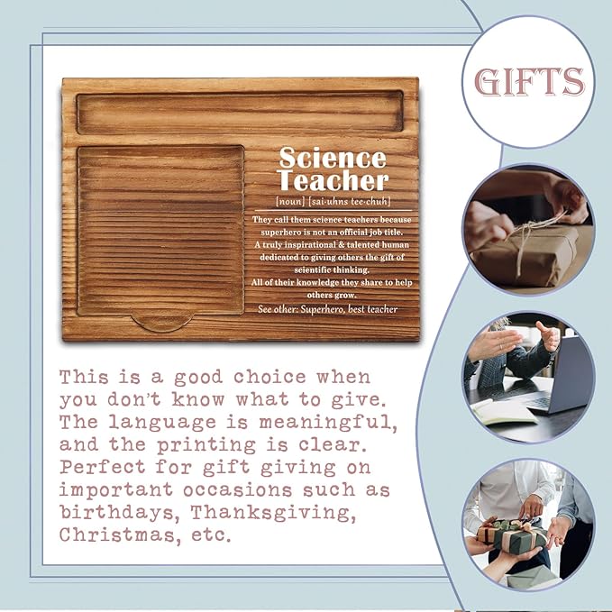 Science Teacher Sticky Note Holder, Science Teacher Gifts, Thank You Appreciation Gifts for Science Teacher Women Men from Student Self-Stick Note Pad Holders ZSS32