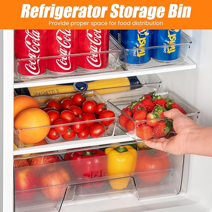 9 Pack Clear Plastic Drawer Organizer Set, Acrylic Non Slip Non Cracking Kitchen Drawer Storage Tray Large Size Divider, Multifunctional Storage for Cosmetics, Bathroom, Tools, Kitchen and Office