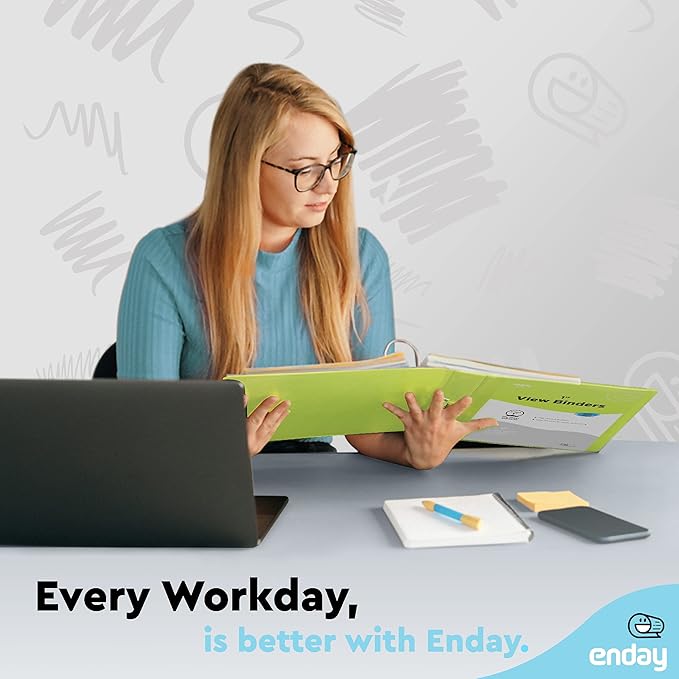 3 Ring Binder 1 Inch, 1” Clear View Cover with 2 Inside Pockets Round Ring Binder, Colored School Supplies Binders, in Grey, Pink, Blue, Purple, Green, and Red, Multicolor (24 PC) – by Enday