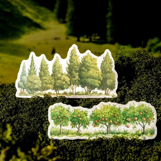Tree Washi Stickers Set, 120PCS Nature-Inspired Forest Stickers for Scrapbooking, Journaling, DIY Crafts, and Art Supplies