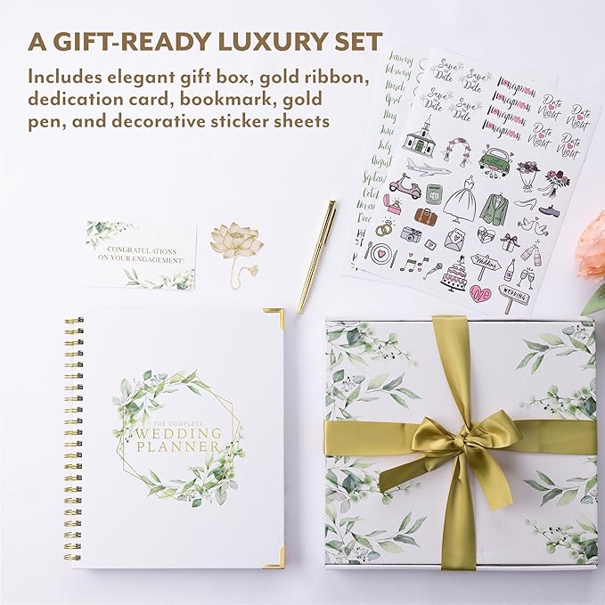 Your Perfect Day Wedding Planner Book and Organizer - Wedding Planner Book - Bridal Planning Binder with Countdown Calendar - Bride Gifts