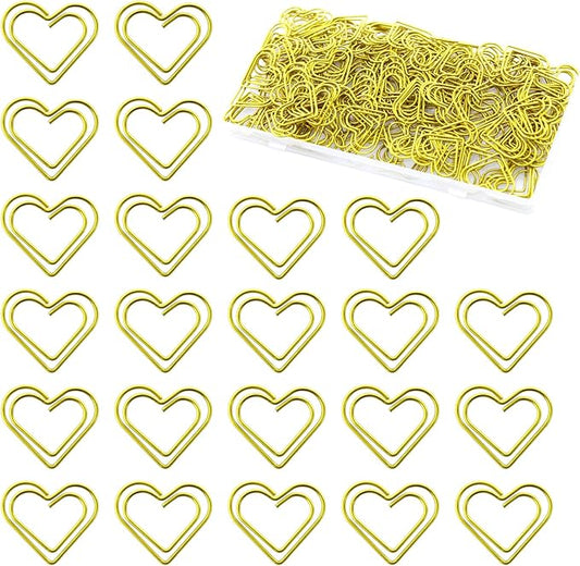 150 Pcs Small Yellow Paper Clips Cute Paperclips Decorative Clip Basic Office Supplies for Photo Wedding Invitations