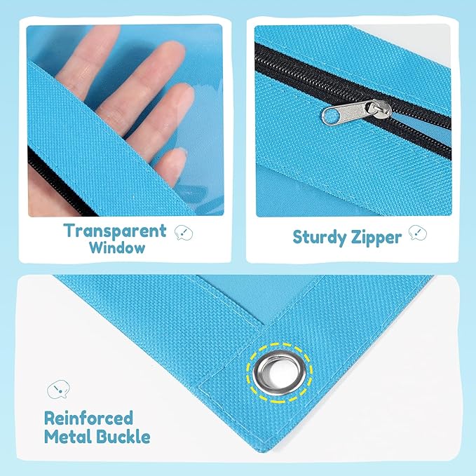 SUNEE Pencil Pouch for 3 ring binder, Pencil Bag for Binder with Zippers, Red Pencil Case for Students Organizer, Red