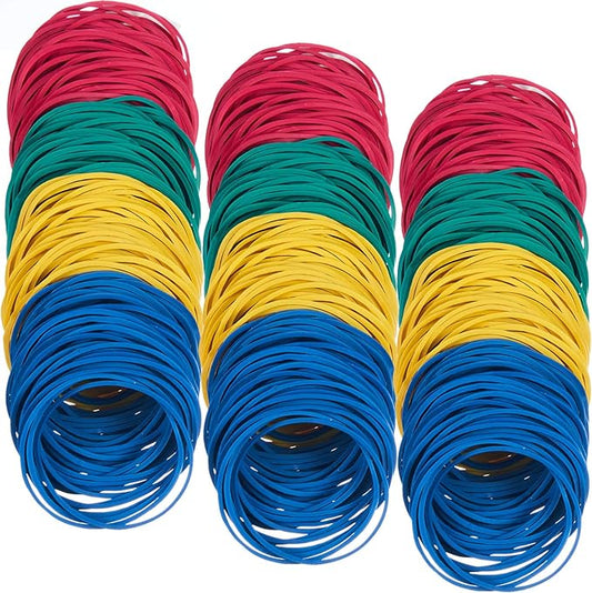 AMUU Rubber Bands 500pcs #16 rubber band Multicolor Small Rubber Bands for Office School Home size16 Elastic Band -Colors-500Pcs-38mm