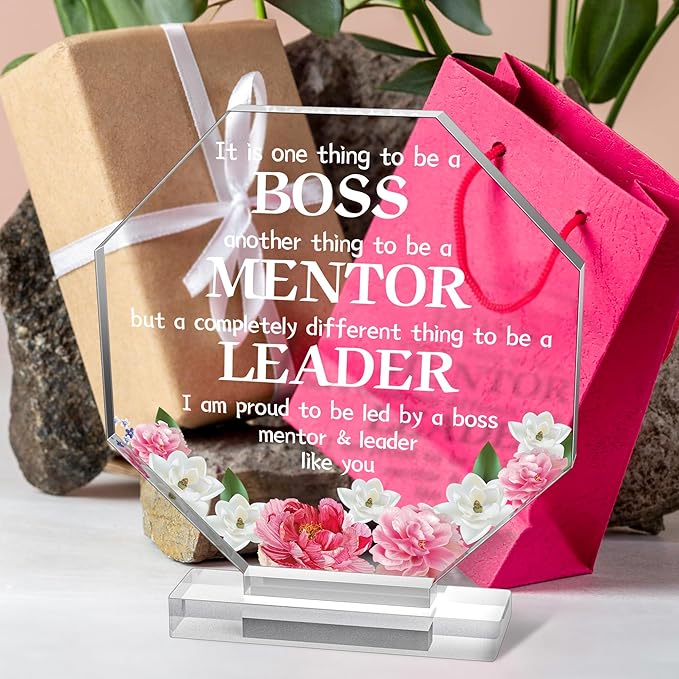 Yopyame Boss Gifts Acrylic Boss Day Gifts for Women It is One Thing to Be a Boss Acrylic Engraved Keepsake Appreciation Gifts for Leader Mentor Office Desk Decor Funny Paperweights Work Gifts