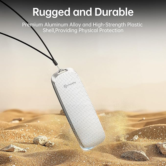 PHIXERO P10PRO External NVMe SSD 256GB, Up to 1050MB/s, USB 3.2 Gen2, Includes 2-in-1 USB C Cable, Portable Hard Drive for iPhone 15+/Android/Windows/Mac, White