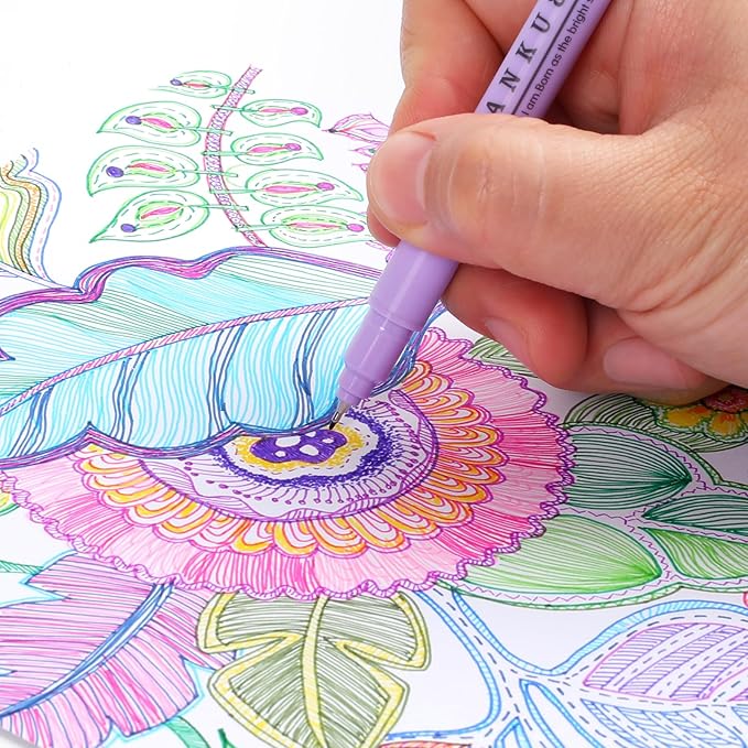 0.38mm Fine Point Pen,16 Pack Colored Fineliner Bible Pens No Bleed Through,Extra Fine Tip Marker Pens for Bullet Journaling,Planner,Coloring,Bible Study Back to School Office Supplies