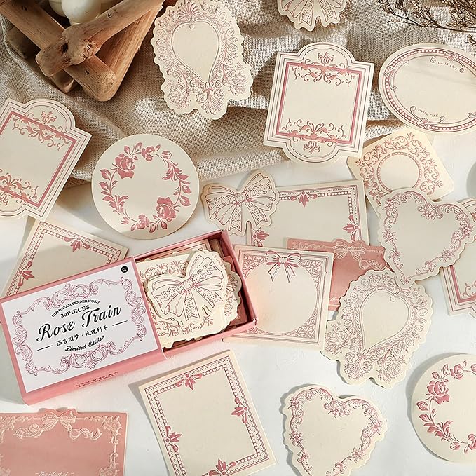 Maxleaf 120pcs Vintage Scrapbooking Letter Writing Paper for Journaling Supplies, Aesthetic Decorative Craft Material Paper for Junk Journals Planner Scrapbook