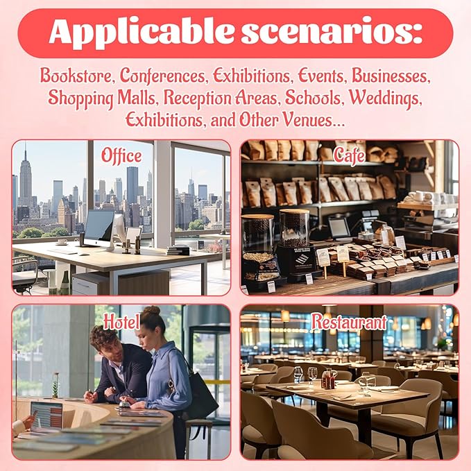 12 Pack Acrylic Sign Holder 8.5 x 11 Gold Vertical Plastic Sign Holder 8.5 x 11 Standing Clear Flyer Display Holder Menu Picture Paper Display Stand for Hotel, Office, Restaurant