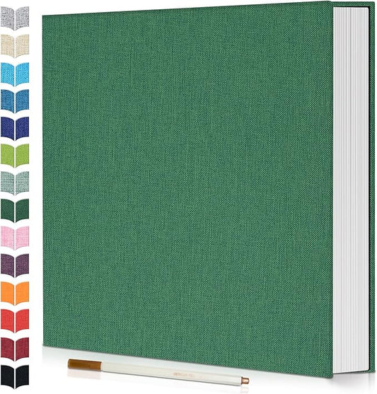 Photo Album Self Adhesive Scrapbook,120 Pages Large Photo Book for 4x6,5x7,8x10 Pictures,DIY Album for Baby Wedding Family Travel Birthday,with Metallic Pen and Scraper