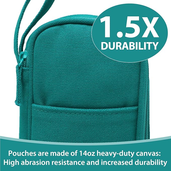 Pencil Case Pouch Box Bag School Supplies Girls Boys Kids, Cute Preppy Stuff Large Big Capacity Aesthetic Pen Organizer, Back to College Stationary, Dark Cyan, Heavy Duty Canvas, 1800ml